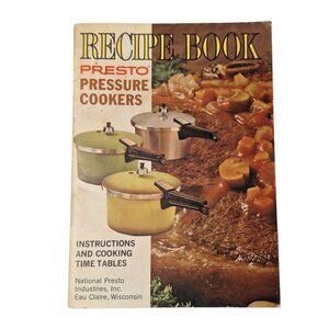 Presto Pressure Cooker Recipe  Book Instructions 1960s Stew Soup Canning Vintage